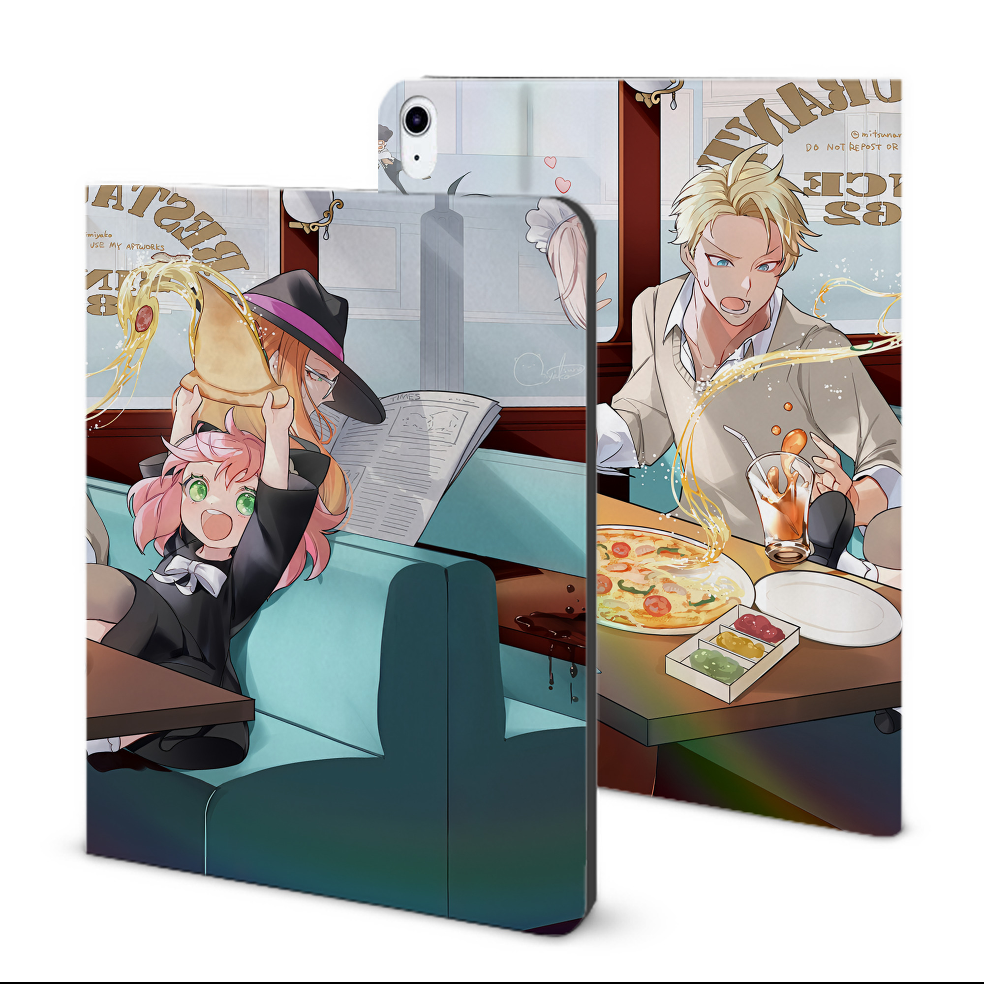 （画像用） SPY×FAMILY间谍家家酒 IPad ケース ブック型 PUレザー TPU 耐衝撃 軽量 薄型 ペン収納なし 全面保護 IPad 各モデル対応